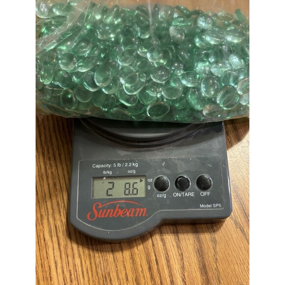 Green See Through Glass Beads 2.5 lbs Mint - Picture 3 of 3
